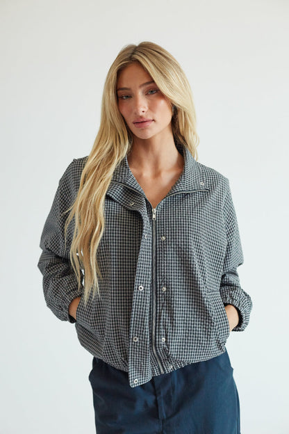 Plaid Bomber Jacket