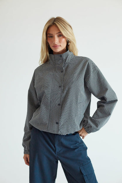 Plaid Bomber Jacket