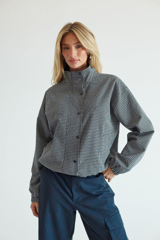 Plaid Bomber Jacket