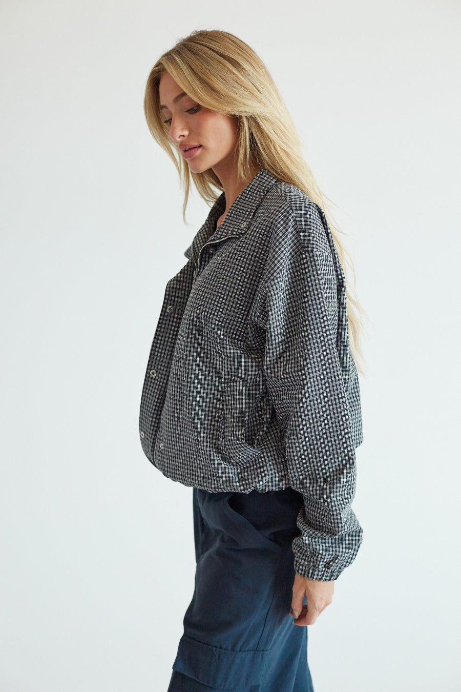Plaid Bomber Jacket