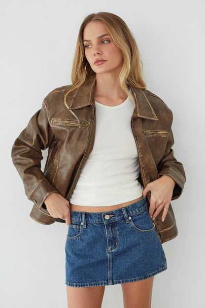 Faux Leather Jacket