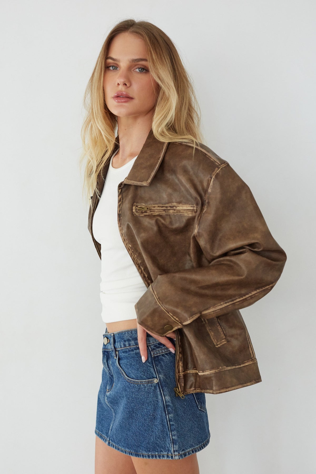 Faux Leather Jacket