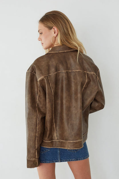 Faux Leather Jacket