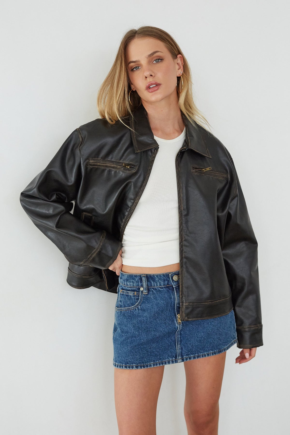 Faux Leather Jacket