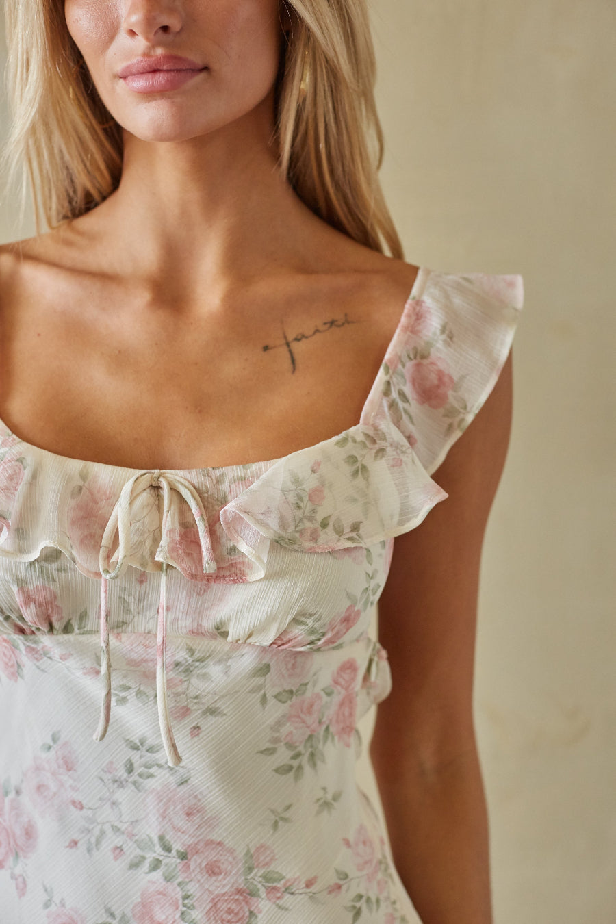 Floral Ruffle Mini Dress
