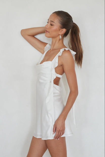 Ruffle Strap Mini Dress