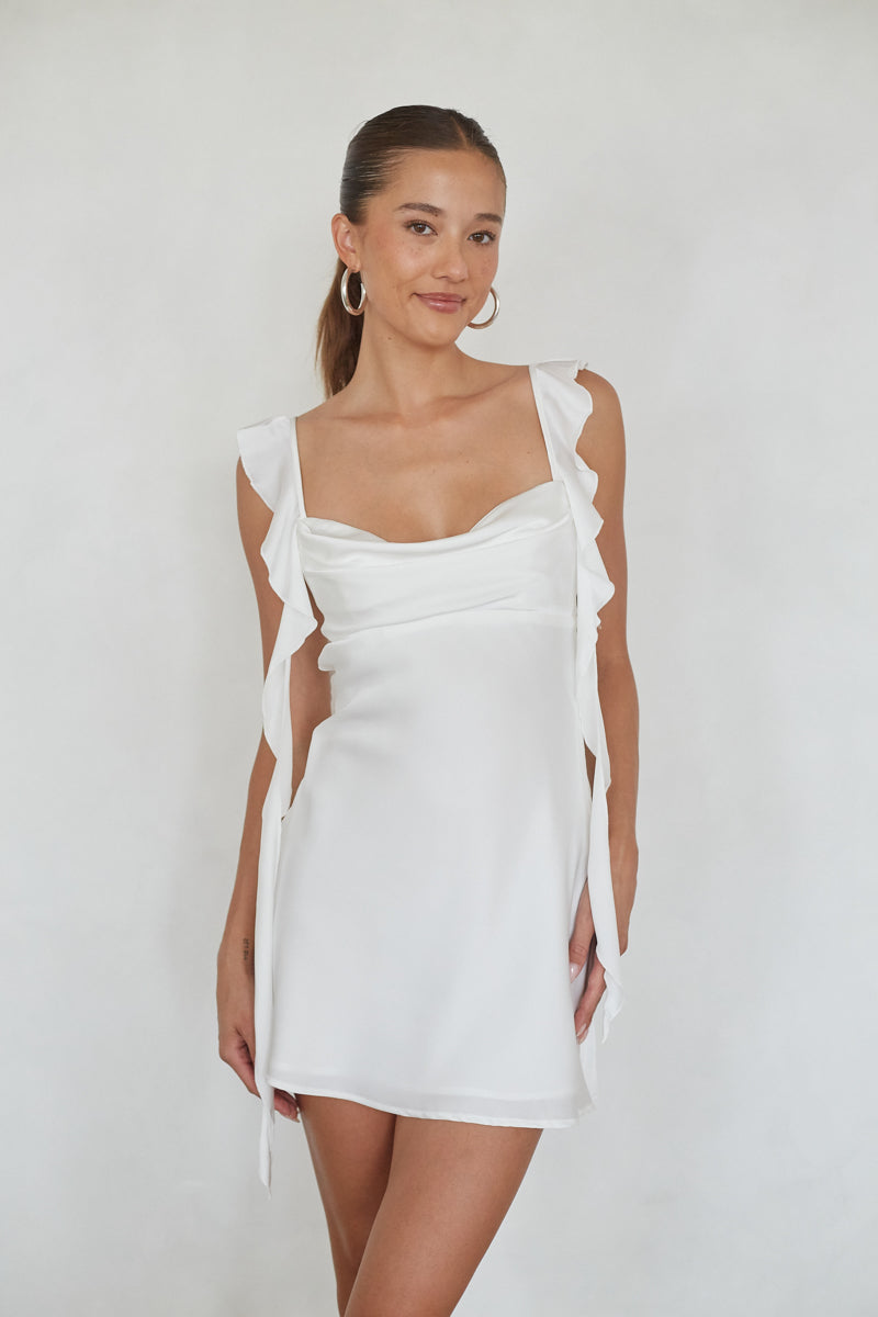 Ruffle Strap Mini Dress
