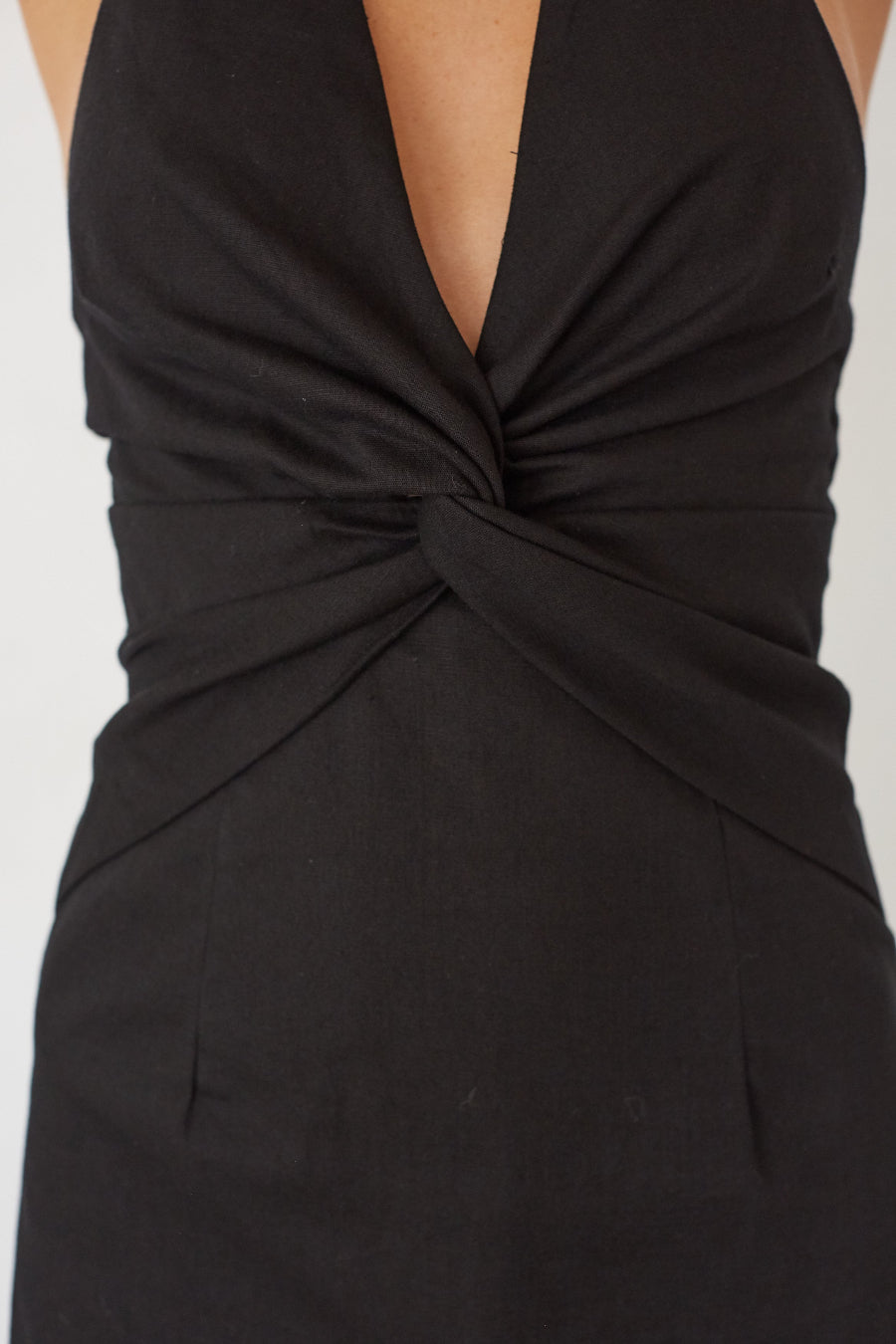 Twist Front Mini Dress