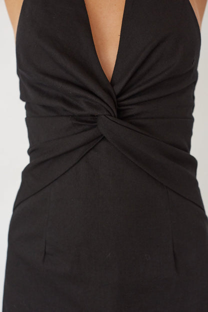 Twist Front Mini Dress