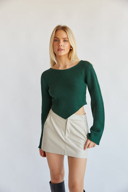 Open Back Sweater Top