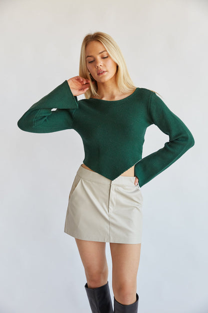 Open Back Sweater Top
