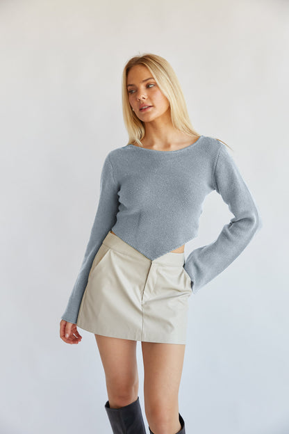 Open Back Sweater Top