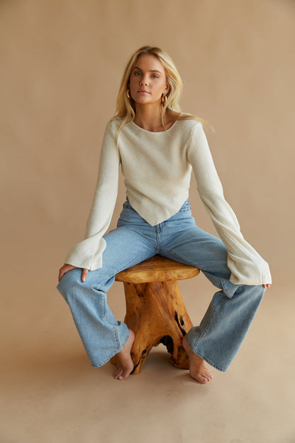Open Back Sweater Top