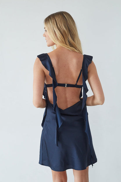 Ruffle Strap Mini Dress